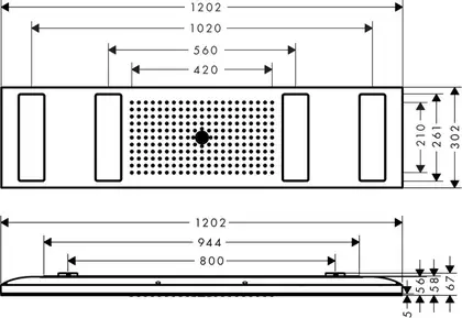 Верхний душ Axor ShowerHeaven 1200 х 300 мм, с подсветкой (10628000) фото 2 Aquada.com.ua Верхний душ Axor ShowerHeaven 1200 х 300 мм, с подсветкой (10628000) фото 2 Aquada.com.ua