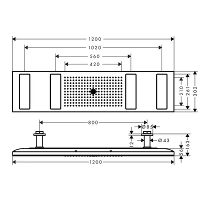 Верхний душ Axor ShowerHeaven 1200 х 300 мм, с подсветкой, золото (10628990) фото 2 Aquada.com.ua Верхний душ Axor ShowerHeaven 1200 х 300 мм, с подсветкой, золото (10628990) фото 2 Aquada.com.ua