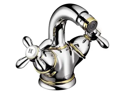 Смеситель для биде Axor Carlton (цвет - хром/золото) (17230090) фото 1 Aquada.com.ua Смеситель для биде Axor Carlton (цвет - хром/золото) (17230090) фото 1 Aquada.com.ua