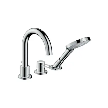 Смеситель на борт ванны, на 3 отверстия Axor Uno (цвет - хром) (38436000) фото 1 Aquada.com.ua