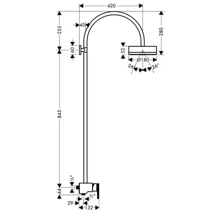 Душевая система с термостатом Axor Citterio Showerpipe (цвет - хром) (39620000) фото 3 Aquada.com.ua Душевая система с термостатом Axor Citterio Showerpipe (цвет - хром) (39620000) фото 3 Aquada.com.ua