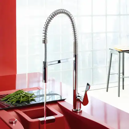 Смеситель для кухни, выдвижной гибкий излив Axor Citterio (39840000) фото 2 Aquada.com.ua Смеситель для кухни, выдвижной гибкий излив Axor Citterio (39840000) фото 2 Aquada.com.ua