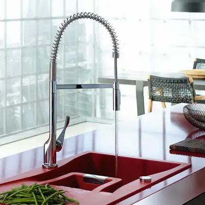 Смеситель для кухни, выдвижной гибкий излив Axor Citterio (39840000) фото 3 Aquada.com.ua Смеситель для кухни, выдвижной гибкий излив Axor Citterio (39840000) фото 3 Aquada.com.ua