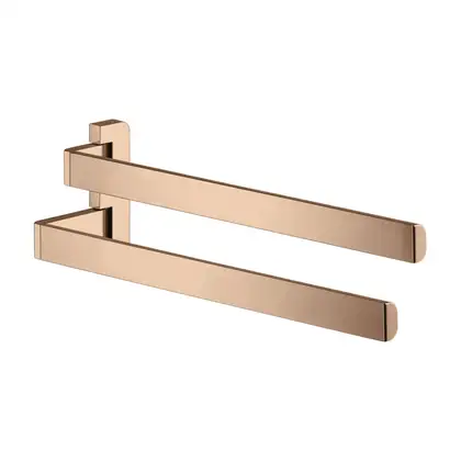 Двойной полотенцедержатель 409 мм Axor Universal Accessories, полированное красное золото (42821300) фото 1 Aquada.com.ua