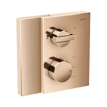 Термостат для душа Axor Edge (цвет - полированное красное золото) (46750300) фото 1 Aquada.com.ua Термостат для душа Axor Edge (цвет - полированное красное золото) (46750300) фото 1 Aquada.com.ua