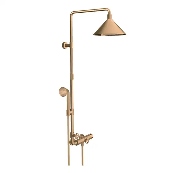 Душевая с термостатом Axor Showers/Front Showerpipe (цвет - матовая бронза) (26020140) фото 1 Aquada.com.ua