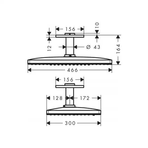 Верхний душ 460/300 2jet Axor ShowerSolutions (цвет - хром) (35279000) фото 2 Aquada.com.ua Верхний душ 460/300 2jet Axor ShowerSolutions (цвет - хром) (35279000) фото 2 Aquada.com.ua