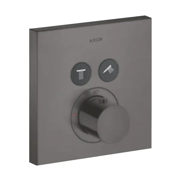Термостат на 2 потребителя, скрытого монтажа Axor ShowerSelect (цвет - матоый чёрный хром) (36715340) фото 1 Aquada.com.ua Термостат на 2 потребителя, скрытого монтажа Axor ShowerSelect (цвет - матоый чёрный хром) (36715340) фото 1 Aquada.com.ua