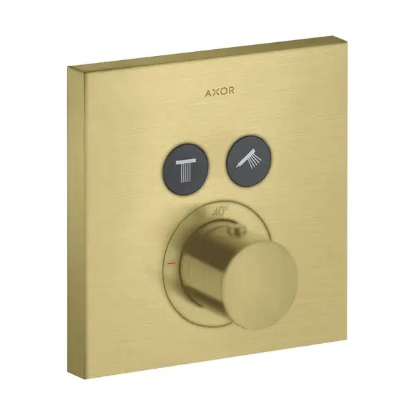 Термостат на 2 потребителя, скрытого монтажа Axor ShowerSelect (цвет - матовая латунь) (36715950) фото 1 Aquada.com.ua Термостат на 2 потребителя, скрытого монтажа Axor ShowerSelect (цвет - матовая латунь) (36715950) фото 1 Aquada.com.ua