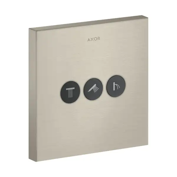 Вентиль скрытого монтажа для 3 потребителей Axor ShowerSelect (цвет - матовый никель) (36717820) фото 1 Aquada.com.ua Вентиль скрытого монтажа для 3 потребителей Axor ShowerSelect (цвет - матовый никель) (36717820) фото 1 Aquada.com.ua