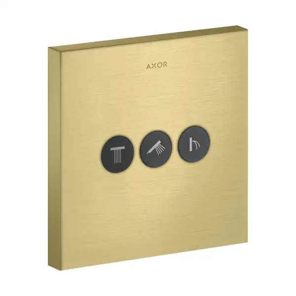 Вентиль скрытого монтажа для 3 потребителей Axor ShowerSelect (цвет - матовая латунь) (36717950) фото 1 Aquada.com.ua Вентиль скрытого монтажа для 3 потребителей Axor ShowerSelect (цвет - матовая латунь) (36717950) фото 1 Aquada.com.ua