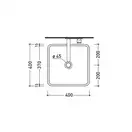 Раковина напольная Flaminia Monowash 40 х 40 х h85 см, чёрный (MW40P) фото 3 Aquada.com.ua