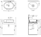 Раковина накладная на столешницу Flaminia Roll Bianco/Platinum 56 х 42 х h17 см (RL56L/BIANCO/PLATINUM) фото 2 Aquada.com.ua