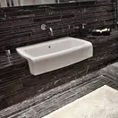 Раковина полувстраиваемая Flaminia Una 90 х 59 х h17 см (UNA90L) фото 1 Aquada.com.ua