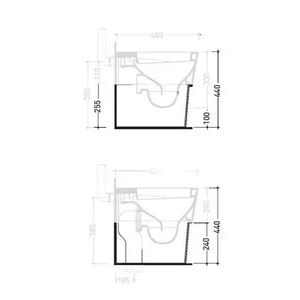 Подставка для унитаза/биде Flaminia Link (BASE/AS) фото 2 Aquada.com.ua
