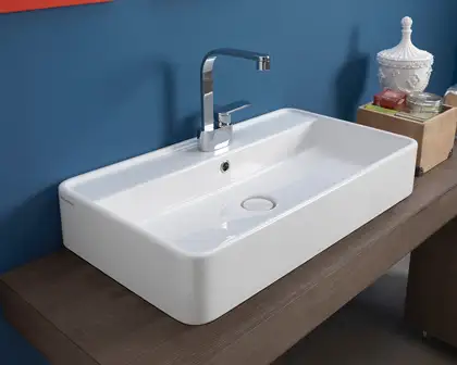 Раковина накладная на столешницу Flaminia Miniwash 75 x 42 х h13 см (MW75PR) фото 2 Aquada.com.ua Раковина накладная на столешницу Flaminia Miniwash 75 x 42 х h13 см (MW75PR) фото 2 Aquada.com.ua