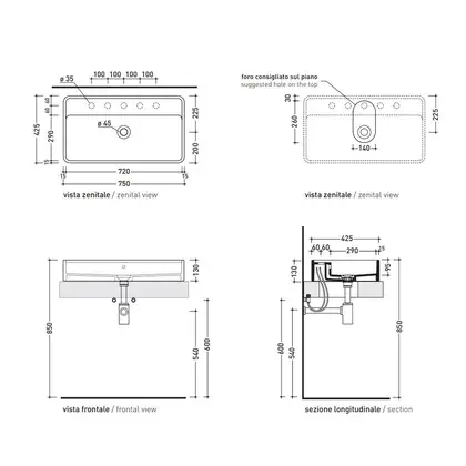 Раковина накладная на столешницу Flaminia Miniwash 75 x 42 х h13 см (MW75PR) фото 3 Aquada.com.ua Раковина накладная на столешницу Flaminia Miniwash 75 x 42 х h13 см (MW75PR) фото 3 Aquada.com.ua