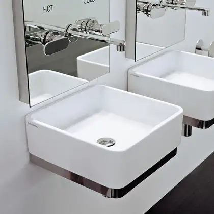 Раковина накладная на столешницу Flaminia Miniwash 40 х 40 х h13 см (MWL40) фото 1 Aquada.com.ua Раковина накладная на столешницу Flaminia Miniwash 40 х 40 х h13 см (MWL40) фото 1 Aquada.com.ua