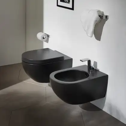 Cиденье для унитаза Flaminia App, чёрный (QKCW03BLACK) фото 1 Aquada.com.ua Cиденье для унитаза Flaminia App, чёрный (QKCW03BLACK) фото 1 Aquada.com.ua