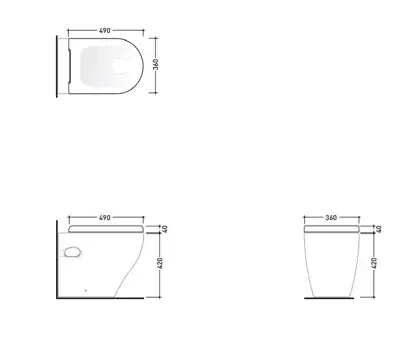 Сиденье с крышкой для унитаза VDCW02 Flaminia Void (VDCW02) фото 2 Aquada.com.ua