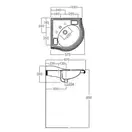 Раковина угловая Simas Arcade 53х53 см (AR884) фото 3 Aquada.com.ua