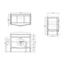 Тумба под раковину Simas Arcade 97 x 54 x h80,5 см, белый глянец (ARM4) фото 2 Aquada.com.ua
