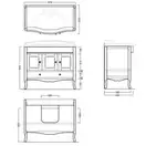 Тумба под раковину Simas Arcade белая ARMD105W (ARMD105W) фото 3 Aquada.com.ua