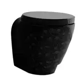 Унитаз приставной Simas Bohemien, чёрный с декором (BO01nero-decorTP)