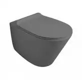Подвесной унитаз Simas Gambassi с крышкою Soft Close, серый матовый (GA18CM+GA004CM+F85)