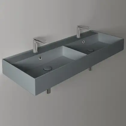 Раковина двойная Simas Agile 121 х 46 см, Cemento Matt (AG121DCEMENTO) фото 2 Aquada.com.ua Раковина двойная Simas Agile 121 х 46 см, Cemento Matt (AG121DCEMENTO) фото 2 Aquada.com.ua