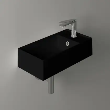 Маленькая (мини) раковина Simas Agile 50 х 27 см, Nero Matt (AG50NERO) фото 2 Aquada.com.ua Маленькая (мини) раковина Simas Agile 50 х 27 см, Nero Matt (AG50NERO) фото 2 Aquada.com.ua