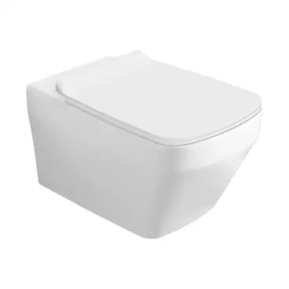 Унитаз подвесной Rimless (безободковый) Simas Baden Baden с сиденьем Soft Close, белый мат (BB 18/F87+BB 004 BM) фото 1 Aquada.com.ua