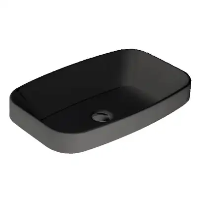 Раковина накладная на столешницу Simas Baden Baden 60 х 38 см, чёрный матовый (BB11) фото 1 Aquada.com.ua