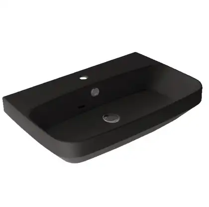 Раковина подвесная Simas Baden Baden 80 х 45 см, чёрный матовый (BB12) фото 1 Aquada.com.ua Раковина подвесная Simas Baden Baden 80 х 45 см, чёрный матовый (BB12) фото 1 Aquada.com.ua
