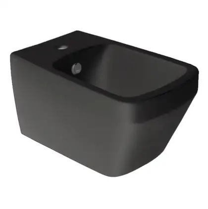 Биде подвесное Simas Baden Baden, чёрный матовый (BB19/F87 NO) фото 1 Aquada.com.ua