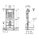 Инсталляция Geberit Duofix (3-в-1) в комплекте с клавишей Sigma 70, белый/алюминий (111.300.00.5+156.050.00.1+111.815.00.1+115.620.SI.1) фото 2 Aquada.com.ua