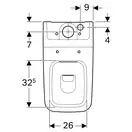 Унитаз-компакт Rimfree (безободковий) с бачком Geberit Icon Square, с сиденьем Soft Close (200930000+228960000+571910000) фото 5 Aquada.com.ua