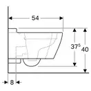 Подвесной унитаз Rimfree (безободковий) Geberit myDay с сиденьем Soft Close (201460600+575410000) фото 4 Aquada.com.ua