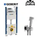 Инсталляция Geberit Duofix 458.178.21.1 (4-в-1) комплект (клавиша хром) + Гигиенический душ Paffoni Tweet Square Mix (цвет - хром) (458.178.21.1+ZDUP112CR) фото 1 Aquada.com.ua