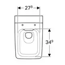 Унитаз подвесной Rimfree (безободковий) Geberit Xeno2 с сиденьем Soft Close (500.500.01.1+500.537.01.1) фото 4 Aquada.com.ua