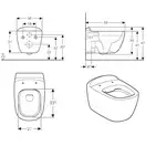 Унитаз подвесной Rimfree (безободковый) Geberit Citterio, с сиденьем Soft Close (500.510.01.1+500.540.01.1) фото 4 Aquada.com.ua
