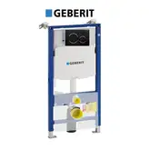 Инсталляция Geberit Duofix UP320 (4-в-1) комплект клавиша чорная (111.300.00.5 + 115.882.KM.1)