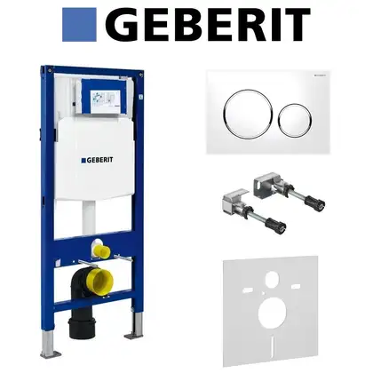 Инсталляция Geberit Duofix (3-в-1) в комплекте с клавишей Sigma 20, белый/хром (111.300.00.5+156.050.00.1+111.815.00.1+115.882.KJ.1) фото 1 Aquada.com.ua Инсталляция Geberit Duofix (3-в-1) в комплекте с клавишей Sigma 20, белый/хром (111.300.00.5+156.050.00.1+111.815.00.1+115.882.KJ.1) фото 1 Aquada.com.ua