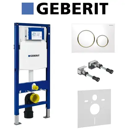 Инсталляция Geberit Duofix (3-в-1) в комплекте с клавишей Sigma 20, белая/золото (111.300.00.5+156.050.00.1+111.815.00.1+115.882.KK.1) фото 1 Aquada.com.ua Инсталляция Geberit Duofix (3-в-1) в комплекте с клавишей Sigma 20, белая/золото (111.300.00.5+156.050.00.1+111.815.00.1+115.882.KK.1) фото 1 Aquada.com.ua