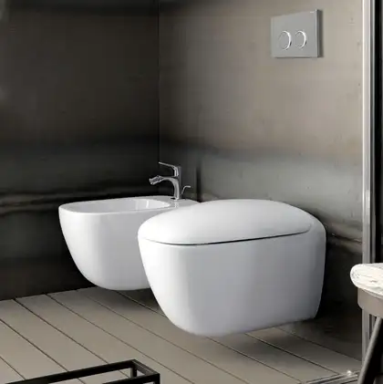 Унитаз подвесной Rimfree (безободковый) Geberit Citterio, с сиденьем Soft Close (500.510.01.1+500.540.01.1) фото 2 Aquada.com.ua Унитаз подвесной Rimfree (безободковый) Geberit Citterio, с сиденьем Soft Close (500.510.01.1+500.540.01.1) фото 2 Aquada.com.ua
