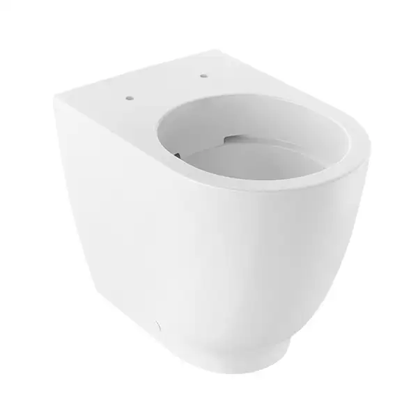 Geberit унитаз напольный Rimfree (безободковый), с сиденьем Soft Close (500.602.01.2+500.605.01.2) фото 2 Aquada.com.ua