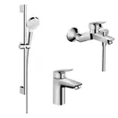 Набор смесителей для ванны 3-в-1 Hansgrohe Logis/Crometta (цвет - хром) (10002020) фото 1 Aquada.com.ua