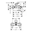 Набор смесителей для ванны 3-в-1 Hansgrohe Logis/Crometta (цвет - хром) (10002020) фото 8 Aquada.com.ua