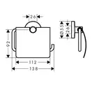 Набор аксессуаров 5-в-1 Hansgrohe Logis Universal (цвет - хром/стекло матовое) (10402020) фото 3 Aquada.com.ua