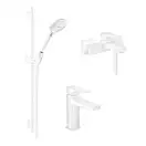 Набор смесителей для ванны 3-в-1 Hansgrohe Metropol /Raindance Select E (цвет - белый матовый) (1082020) фото 1 Aquada.com.ua